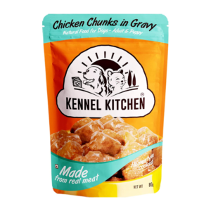 Kennel Kitchen Wet Dog Food for Both Adult & Puppy Chicken Chunks in Gravy 80gm