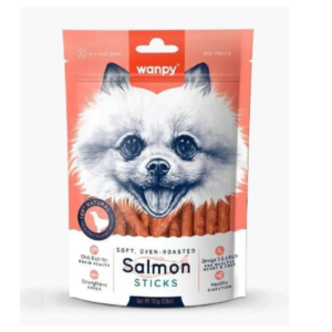 Wanpy Soft Oven Roasted Salmon Sticks – Dog Treats 100gm
