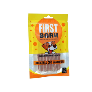 Firstbark Dog Treats- Chicken & COD Sandwich 70gm