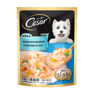 Cesar Adult Wet Dog Food, Sasami with Whitefish & Vegetables in Jelly, 70gm
