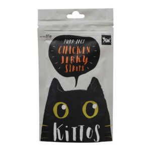 Kittos Purr-Fect Chicken Jerky Strips Cat Treats 35gm