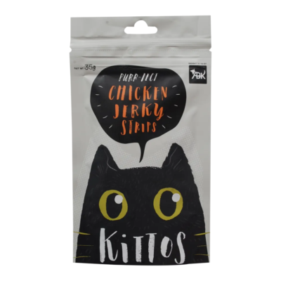 Kittos Purr-Fect Chicken Jerky Strips Cat Treats 35gm