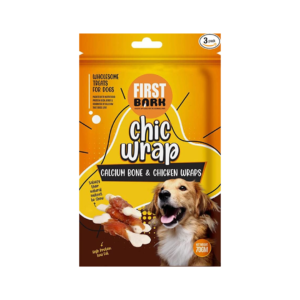 First Bark Chic Wrap Calcium Bone & Chicken Wrap-Treats for Dogs 70gm