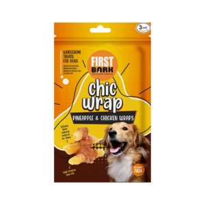 First Bark Chic Wrap Pineapple & Chicken Wrap Wholesome Treats for Dogs 70gm