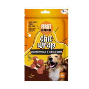 First Bark Chic Wrap Calcium Dumbbell & Chicken Wraps Flavour 70gm