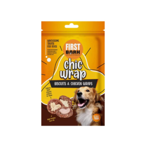 First Bark Chic Wrap Biscuits & Chicken Wraps Flavour 70gm