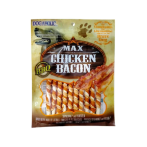 Dogaholic Max Barbeque Chicken Bacon Sticks Dog Treats 10 Pc