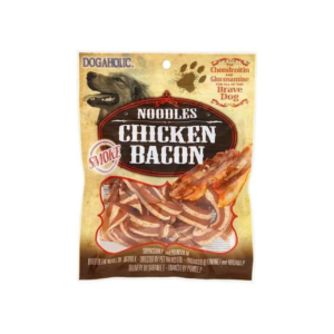 Dogaholic Smoked Chicken Bacon Noodles Dog Treats 130gm