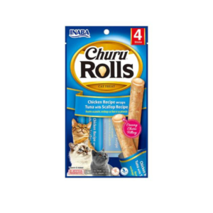 Inaba Churu Cat Treats Rolls - Chicken With Tuna & Scallop Recipe 40gm