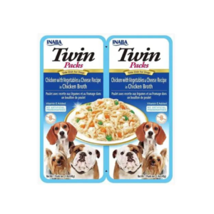 Inaba Twin Packs Pet Dog Treats Chicken with Vegetables & Cheese 80g