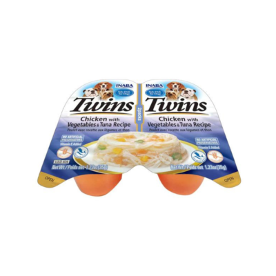 Inaba Grain Free Twins Chicken With Vegetable & Tuna Recipe Treat For Dogs 70gm