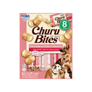 Inaba Churu Bites Creamy Chicken Recipe Wrap Chicken with Salmon Recipe Grain Free Treat For Dogs 96g