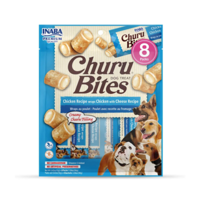 Inaba Churu Bites Chicken Recipe Wraps Chicken with Cheese Recipe Dog Treat 96 gm