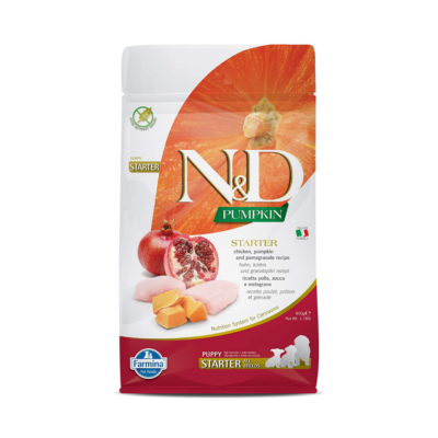 Farmina N&D Pumpkin, Grain Free, Dry Dog Food, Starter Puppy, All Breed, Chicken & Pomegranate