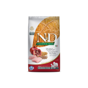 Farmina N&D Ancestral Grain - Chicken and Pomegranate - Dog Dry Food - Adult - Medium Maxi Breed