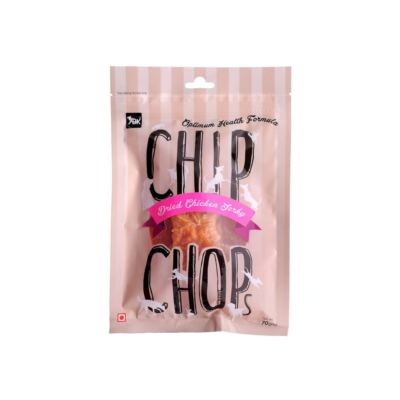 Chip Chops Sun Dried Chicken Jerky, Dog Snack, 70g,