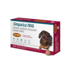 Simparica Trio 12mg Chewable Tablets for Dogs (5 - 10kg) 3 Tablets