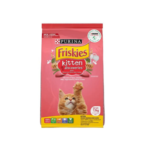 Purina Friskies Kitten Discoveries Baby Cat Dry Food, Tuna Chicken Milk Vegetables & Whole Grain Flavours