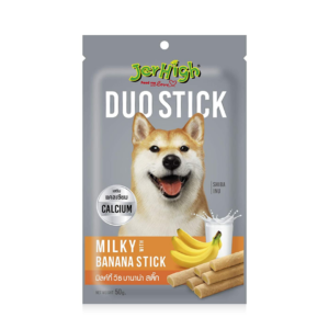 JerHigh Duo Stick Dog Treat - Milk with Banana - 50 g