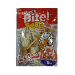 Super Bite Chicken & Fish Bunch Dog Treat 10pc