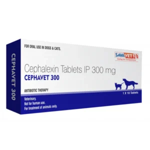 Savavet Cephavet (Cephalexin) 300mg for Dogs and Cats 10Tablet
