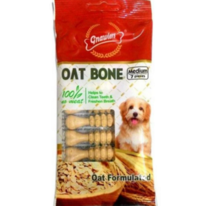 Gnawlers Oat Bone Medium Dog Treat | 7 Pcs